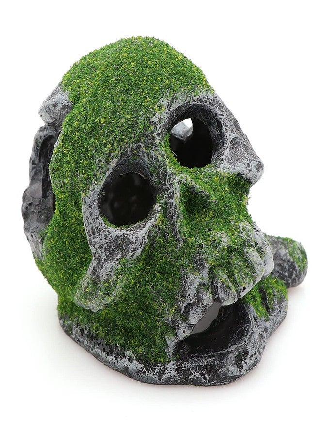 AQUA KT Aquarium Landscape Head Skeleton Skull Rock Fish Hiding Place Cichlid Cave for Gold Betta Fish Tank Decoration Freshwater or Marine Aquariums - Image 1